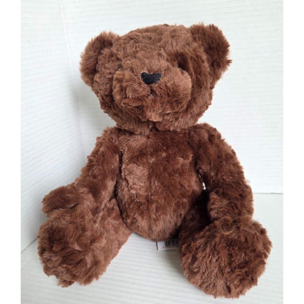 Walmart Brown Plush Stuffed Animal Curly Fur M Choc Classic Bear 356685E 11"